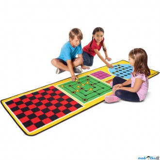 JIŽ SE NEPRODÁVÁ - Dětský koberec - 4 hry + 36 dřevěných komponent (M&D)