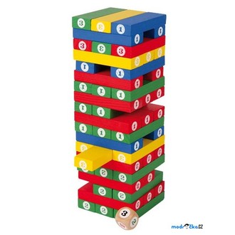Dřevěné hračky - Jenga barevná - S čísly (Small foot)