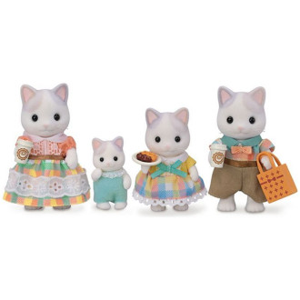 Ostatní hračky - Sylvanian Families - Rodina koček Latte, 4ks