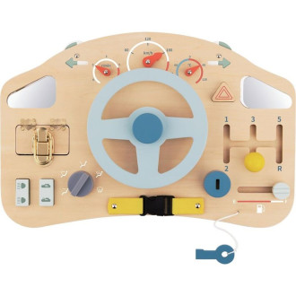 Dřevěné hračky - Motorická deska - Activity board auto s volantem (2Kids Toys)