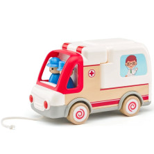 Tahací hračka - Auto ambulance se zvuky a světlem (Woody)