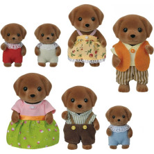 Sylvanian Families - Rodina psů chocolate labradorů, 7ks