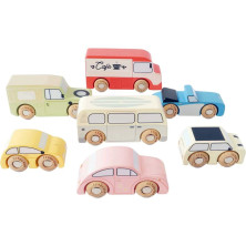 Vláčkodráha auta - Set dřevěných autíček Vintage (Le Toy Van)