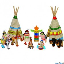 Panenky do domečku - Indiáni ve vesnici, 14 dílů (Goki)